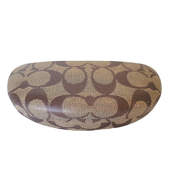 COACH Clamshell Glasses Case Brown - Picture 2 of 5